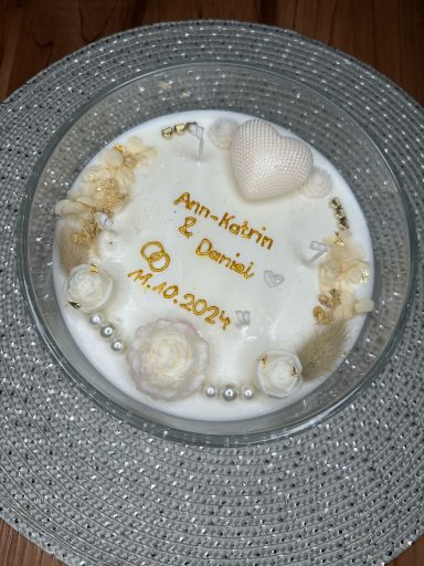 Individuelle Kerzenanfertigung – Kundenauftrag von Mandys Dekoträume